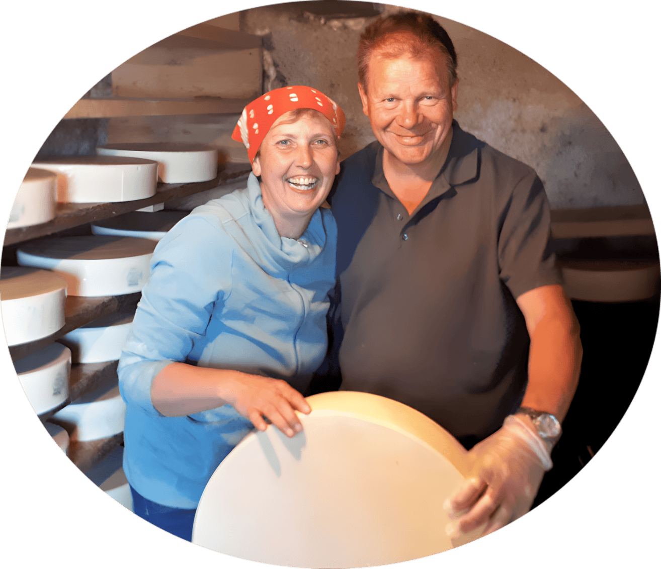Petra und Lutz Gräfe im Reifekeller